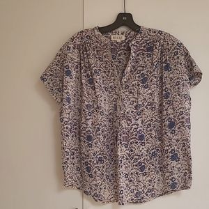 M.A.B.E. Joss print short sleeve top large nwot